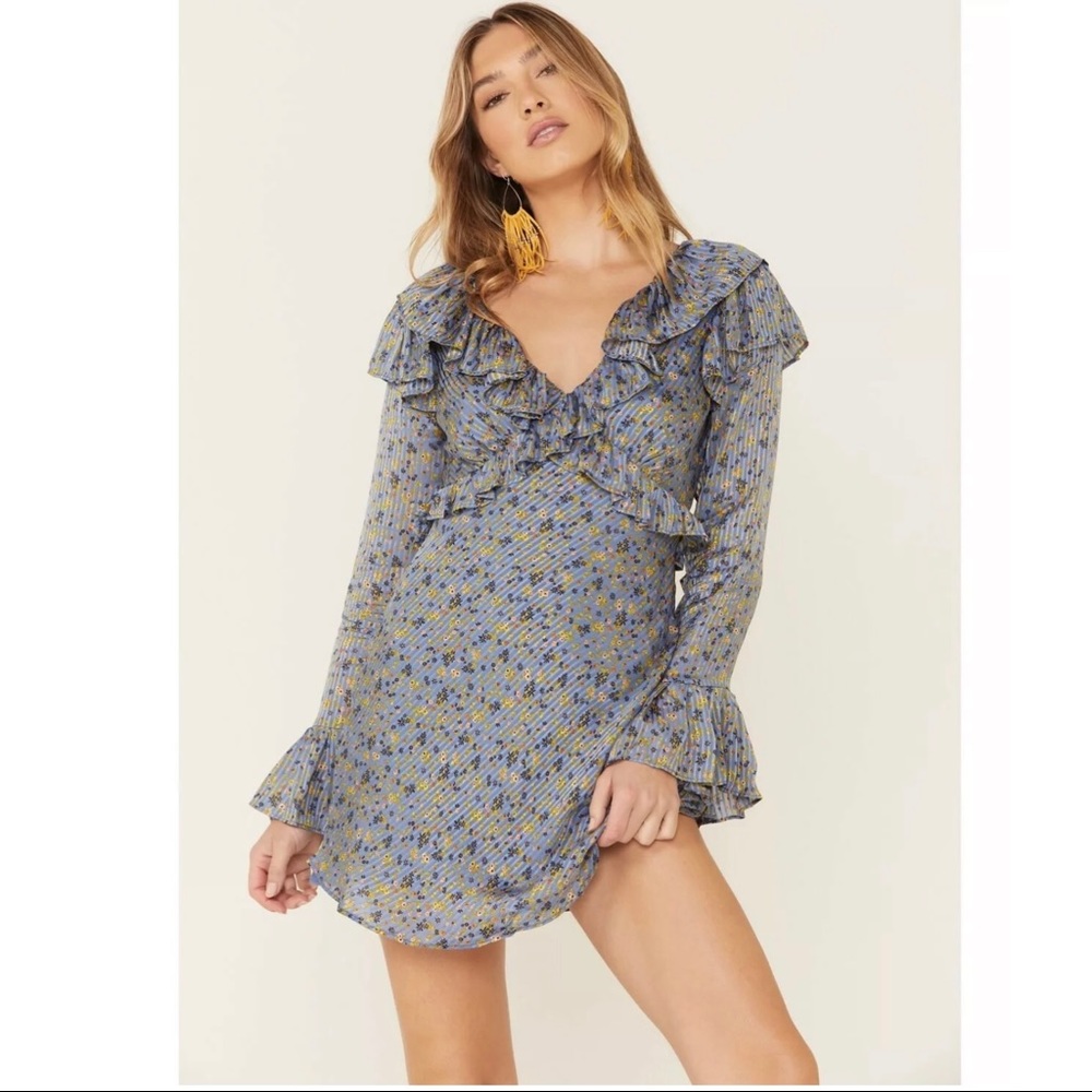 Free People Sweetest Thing Long Sleeve Minidress